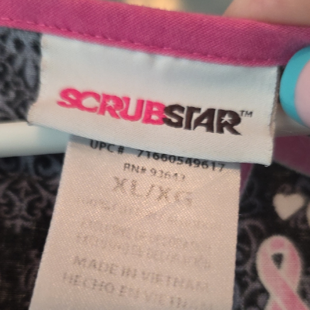 Scrubstar Pink ribbon  Scrub Top